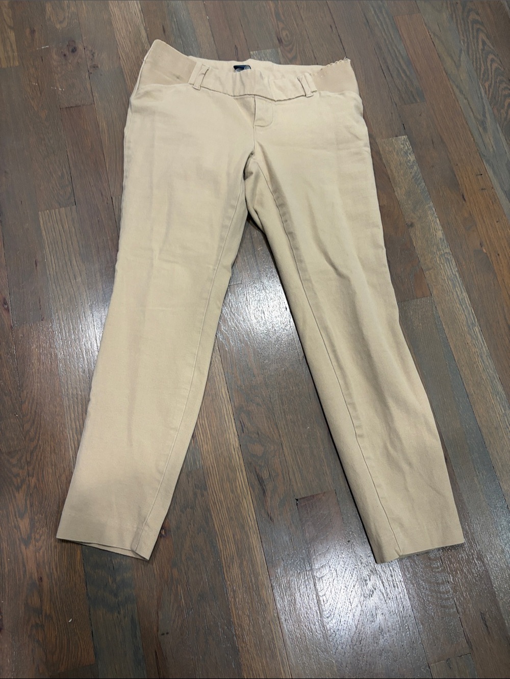 Beige Maternity Stretch Pixie Ankle Pants